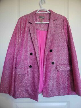 SANS SOUCI glittery pink blazer, womens